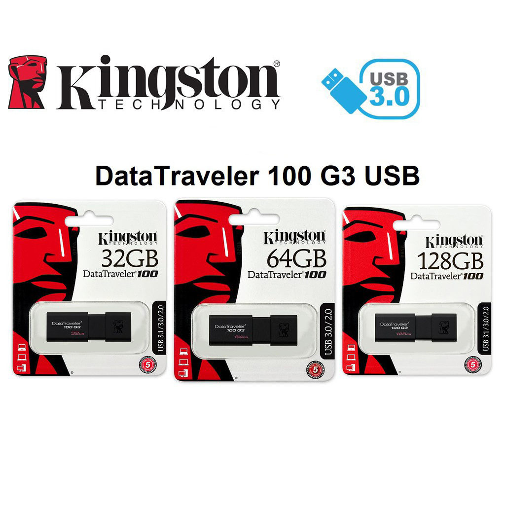 FlashDisk Kingston DT100 G3 128GB - DataTraveler 128 GB USB 3.0