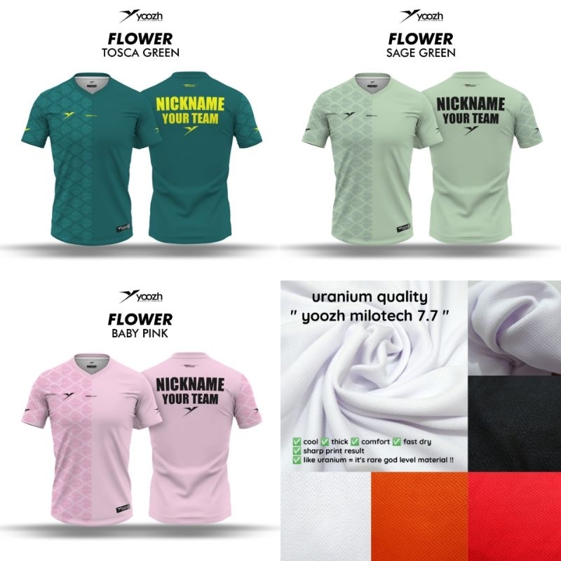 JERSEY YOOZH FLOWER FULL PRINTING CUSTOM SUBLIM