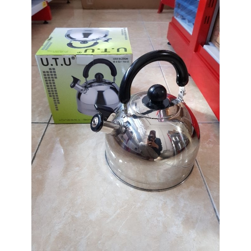 Teko bunyi UTU 5 Liter Stainless steel /Cerek masak air