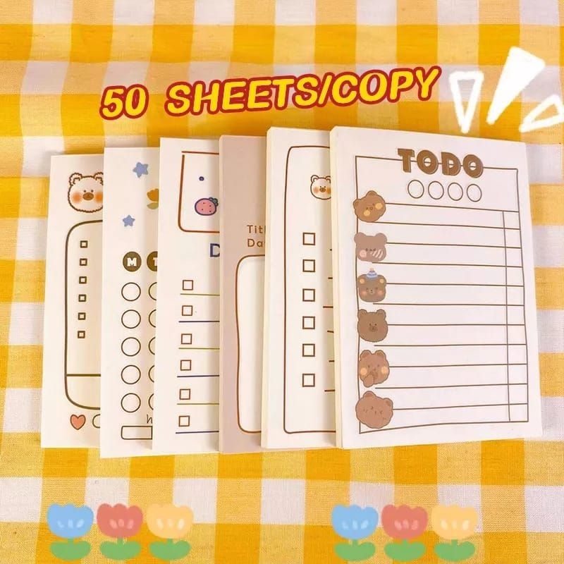 

Memo To Do List/ Memo Daily Planner Sticky Notes