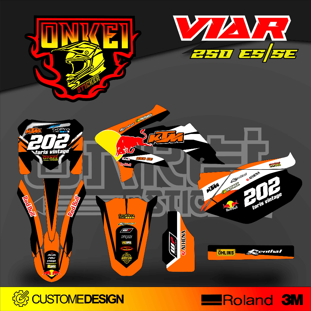 DECAL STICKER VIAR 250 SE/ES SV7