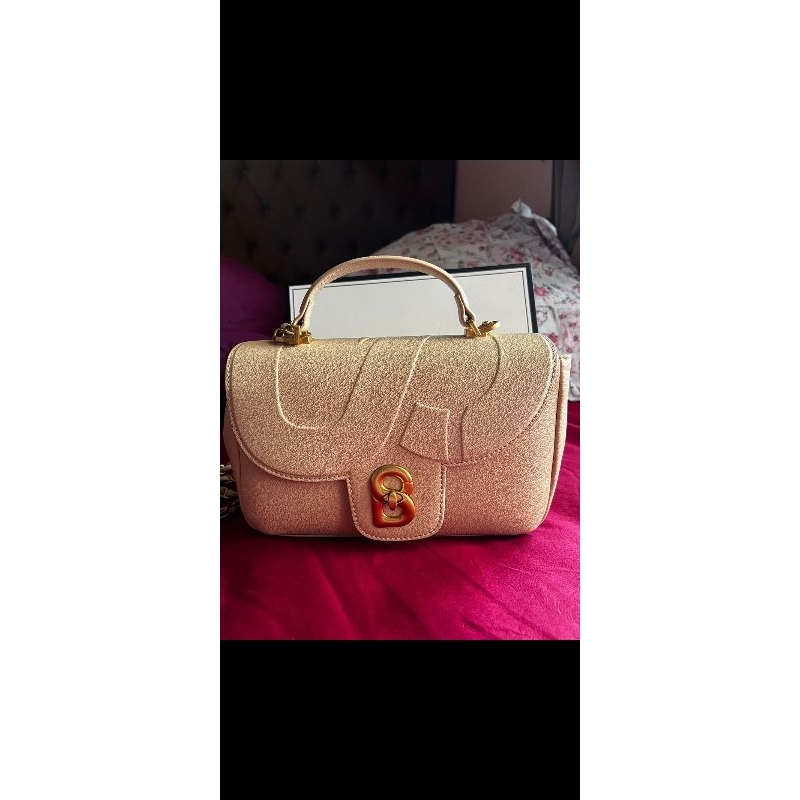 Preloved alma bag buttonscarves medium cream