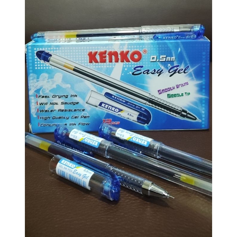 

Pulpen Kenko 0.5mm Easy gel ( Warna biru )