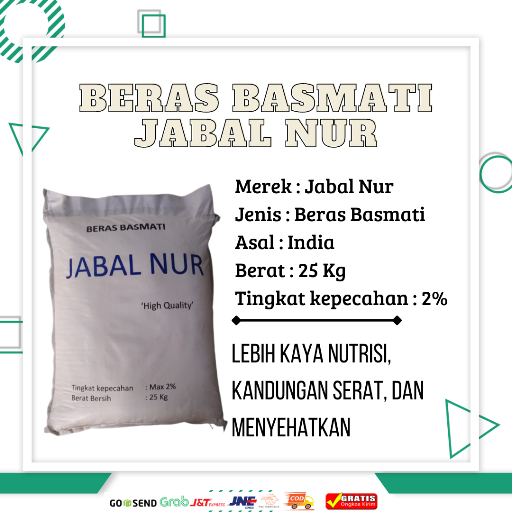 

Beras Basmati 1 Kg Rendah Gula Original Asli India Murah