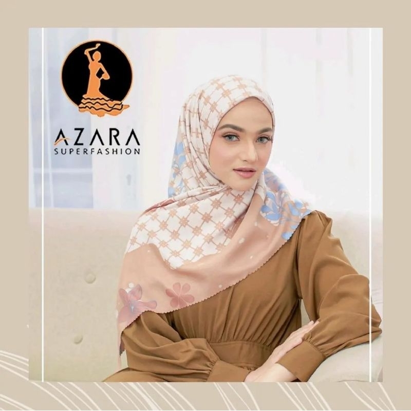 Jilbab Azara Motif Lasercut Premium Voal Segiempat | Hijab Instan | Kerudung Motif terbaru