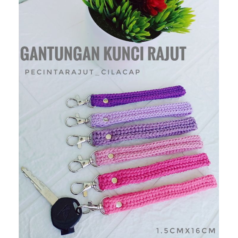 TALI RAJUT CHARM GANTUNGAN TAS RAJUT DOMPET RAJUT GANTUNGAN KUNCI KEYCHAIN