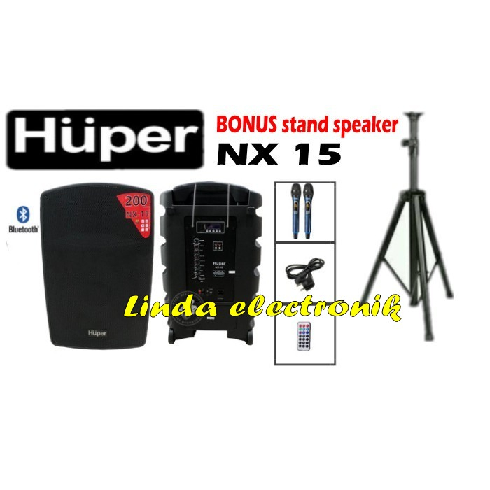 speaker portable wireless huper nx15 /nx 15 15 inch original
