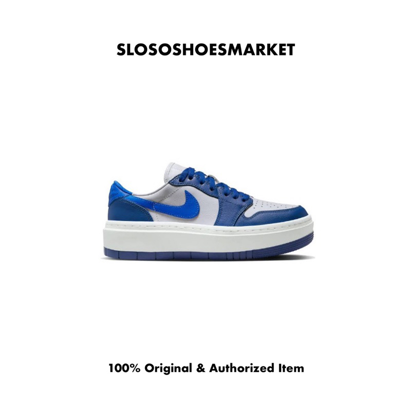 Sneakers Fashion Wanita Air Jordan 1 Low Elevate Blue - 100% Original / RESMI