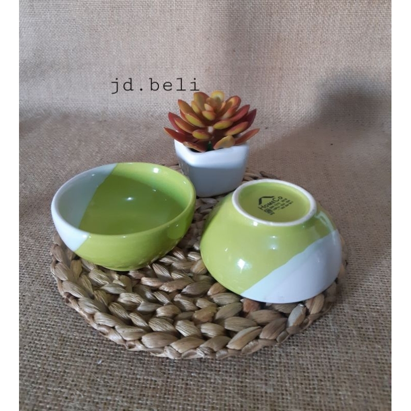 homeco mangkuk kecil keramik/Mangkok mini/Tempat sambal/Wadah saos kecap/Mangkuk ayam jago/Mangkok k