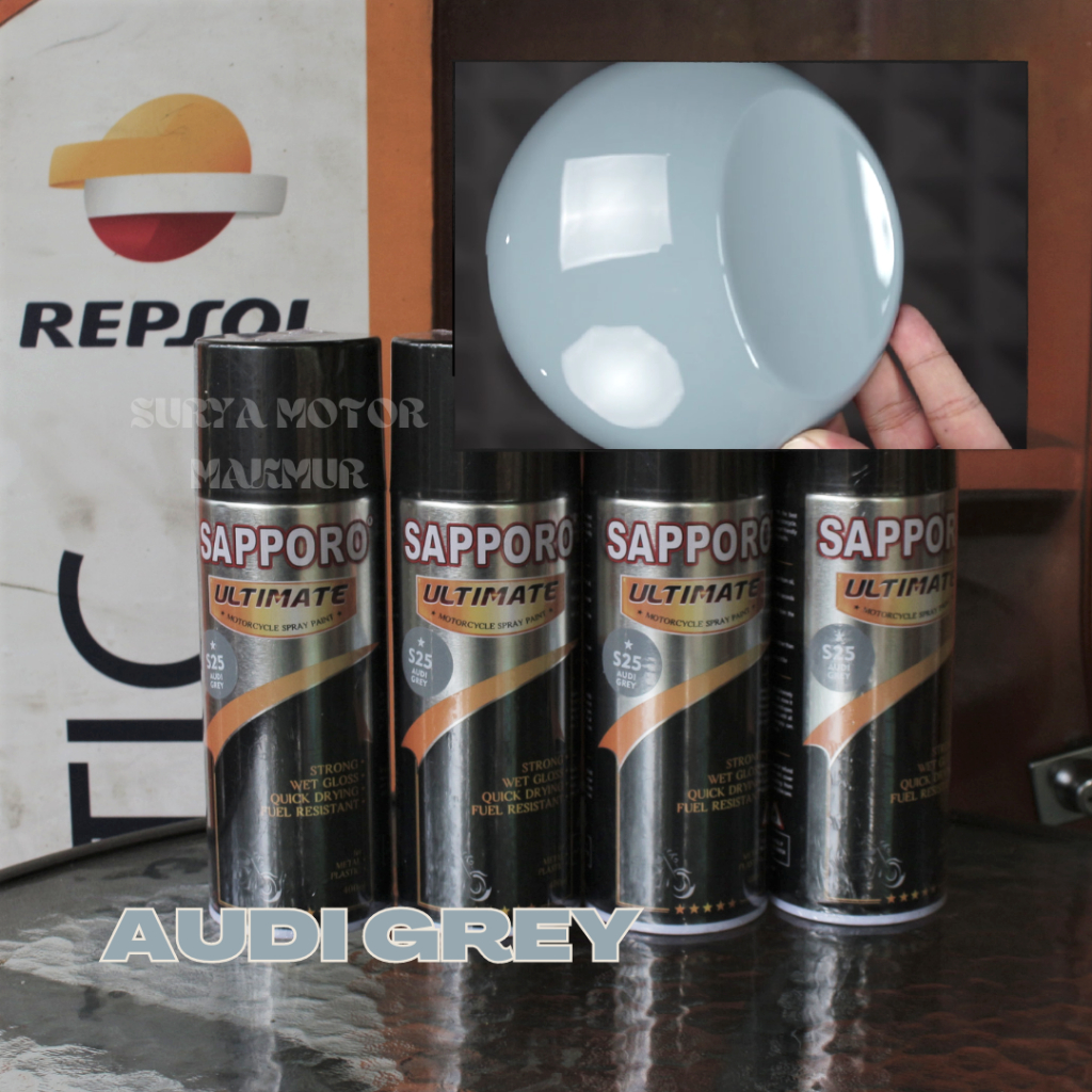 Pilok/Pilox Sapporo Ultimate S25 Audi Grey Cat Semprot Warna Abu Abu