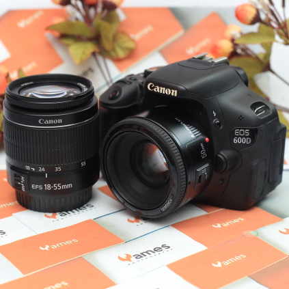 CANON 600d Lensa Kit 18-55mm & Fix 50mm F1.8 Yongnuo Kamera DSLR