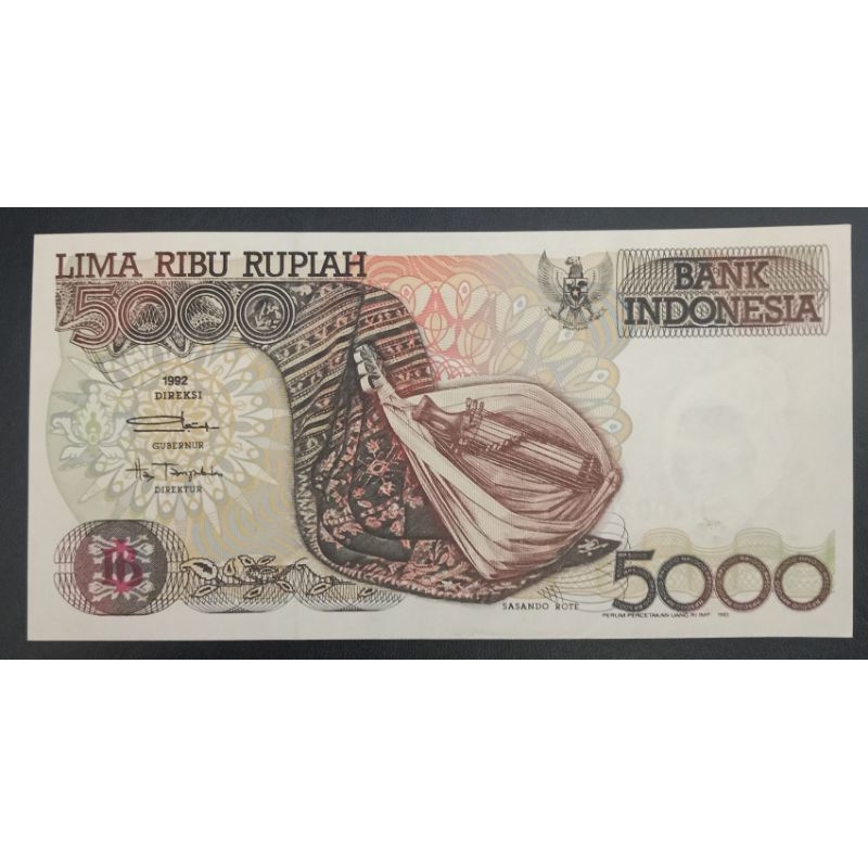 UANGKUNO  5000 RUPIAH SASANDO THN 1992/1992