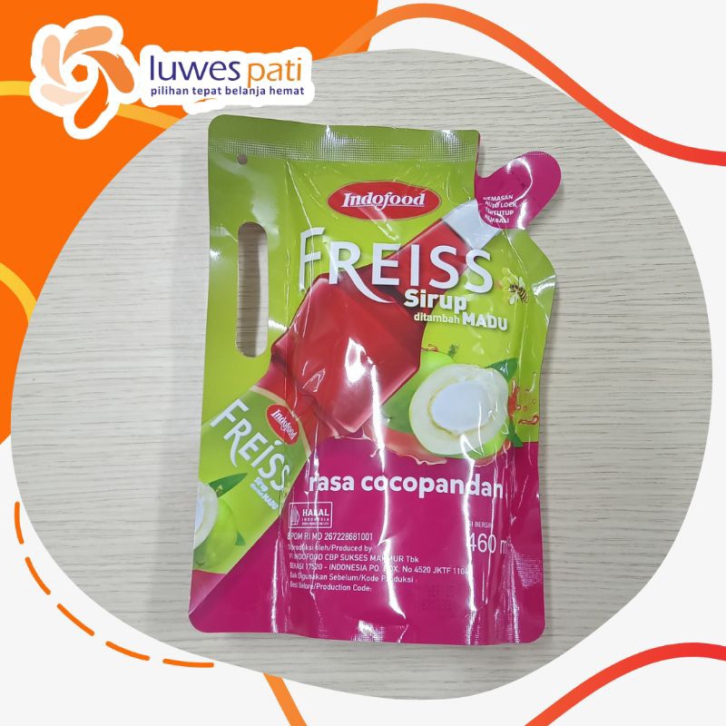 

FREISS SIRUP POUCH 460ML COCOPANDAN / INDOFOOD/ SIRUP KEMASAN/MURAH