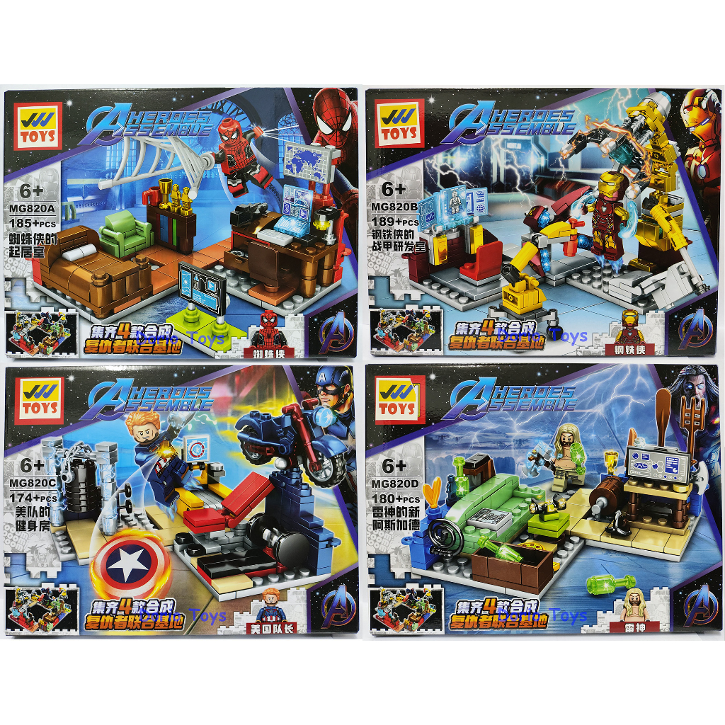Brick Ruangan Rahasi Bawah Tanah Superhero Avengers Aheroes Assemble MG820