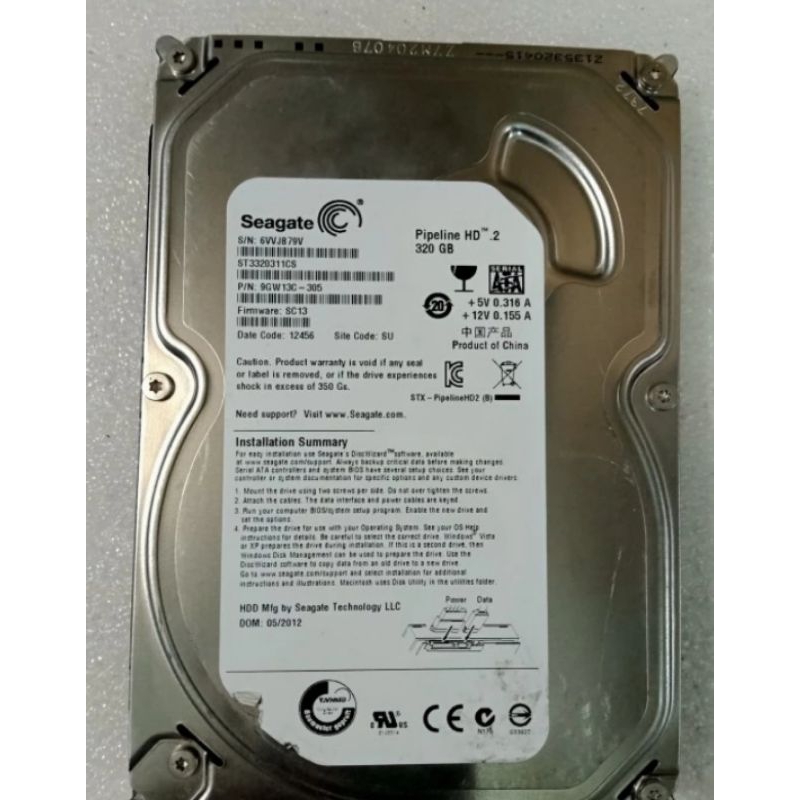 hardisk Seagate 320gb PC, cctv,