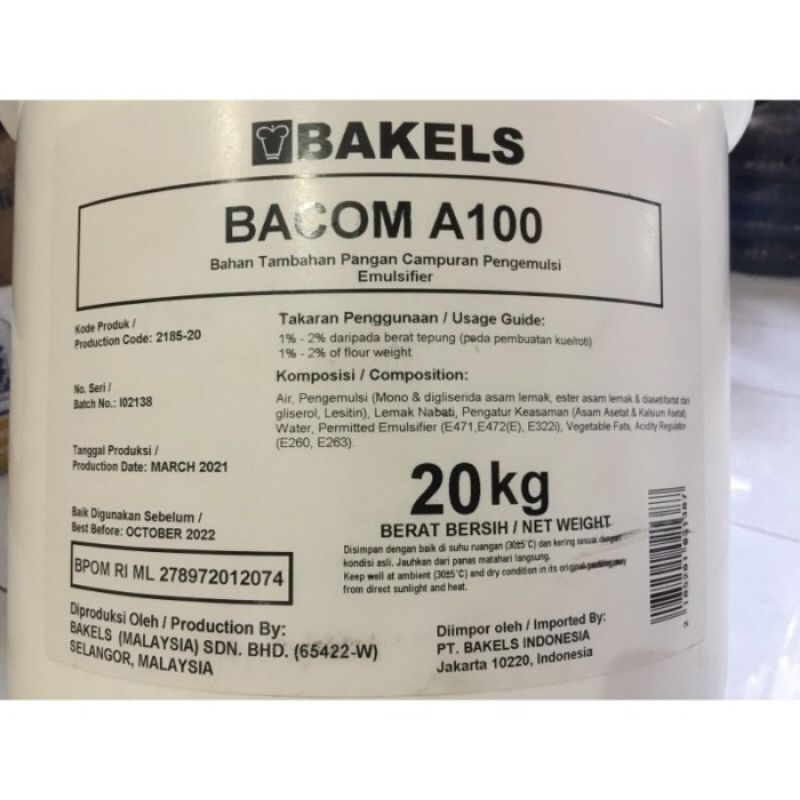 

Bakels Bacom A100 / bahan tambahan roti ( Repack 100g )