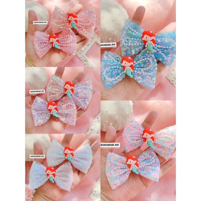 Jepit Mermaid sequin bando headband putri duyung