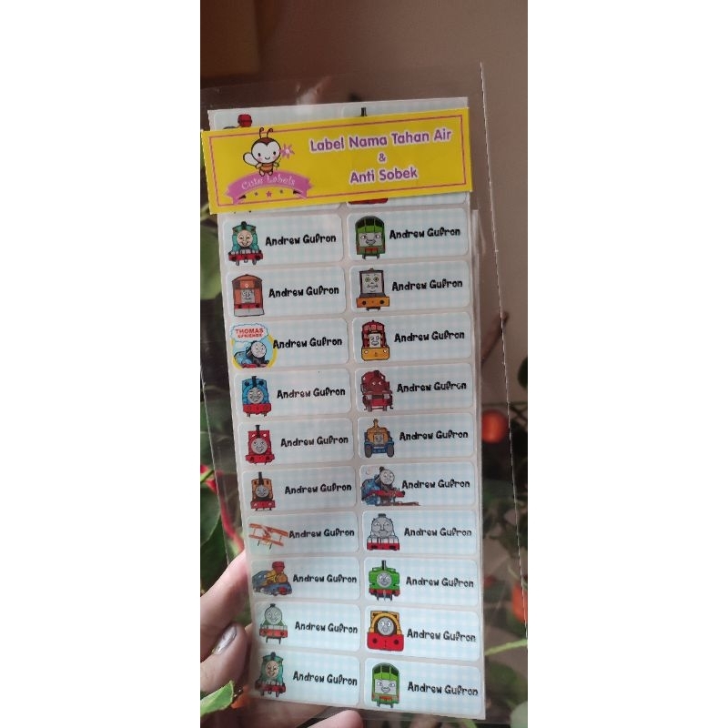 

cute label sticker tahan air anti sobek motif thomas