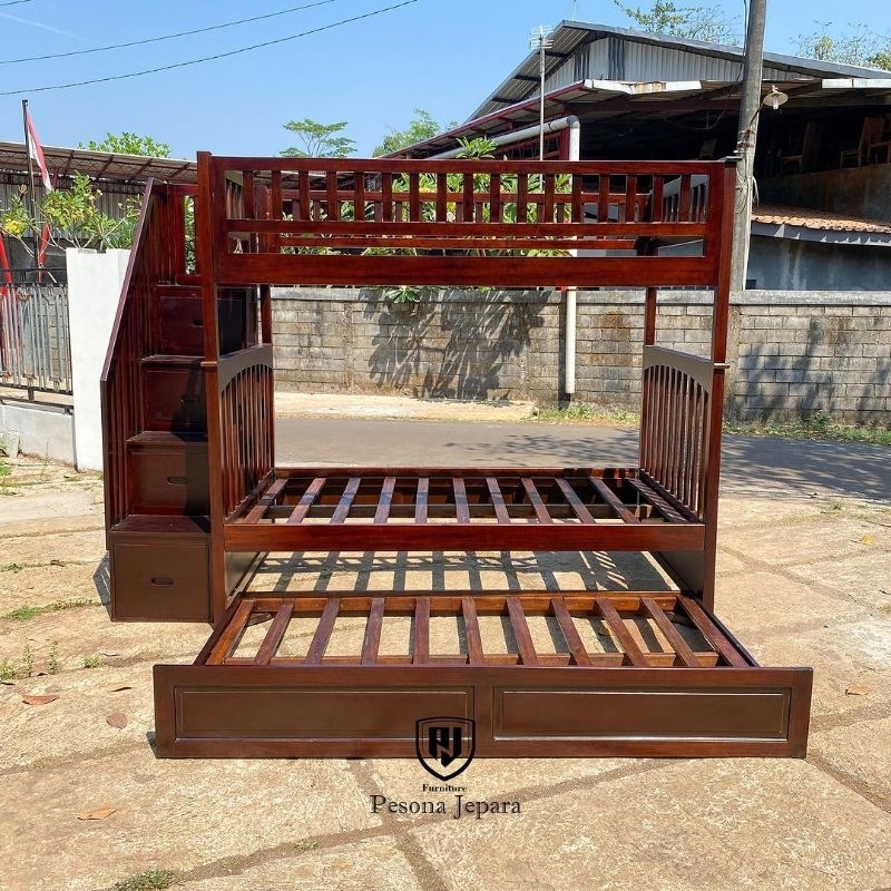 Ranjang susun Anak 3 tempat kasur