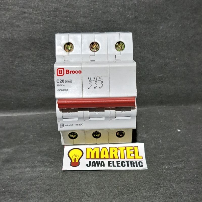 Mcb broco 3 phase 20A
