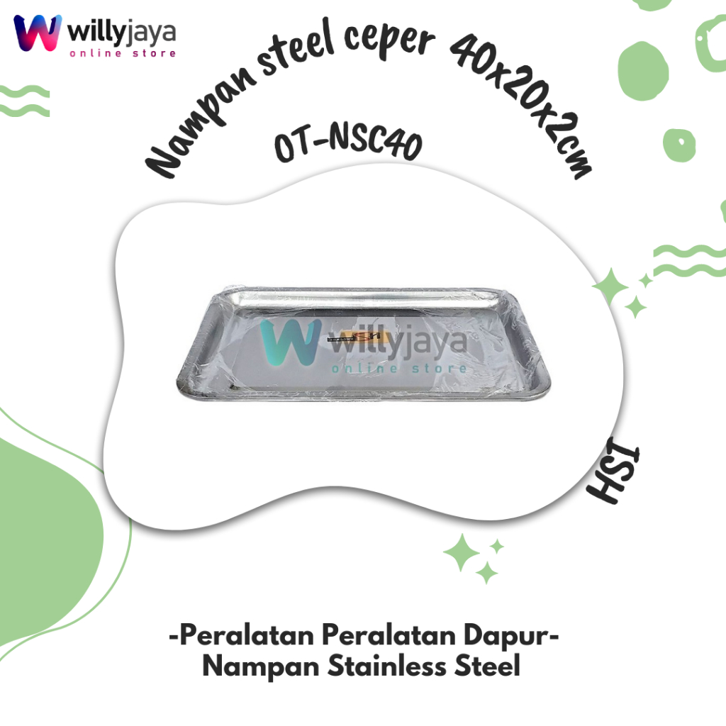 Nampan Segi Ceper / Tatakan Makanan & Minuman (Stainless Steel) / Food Tray