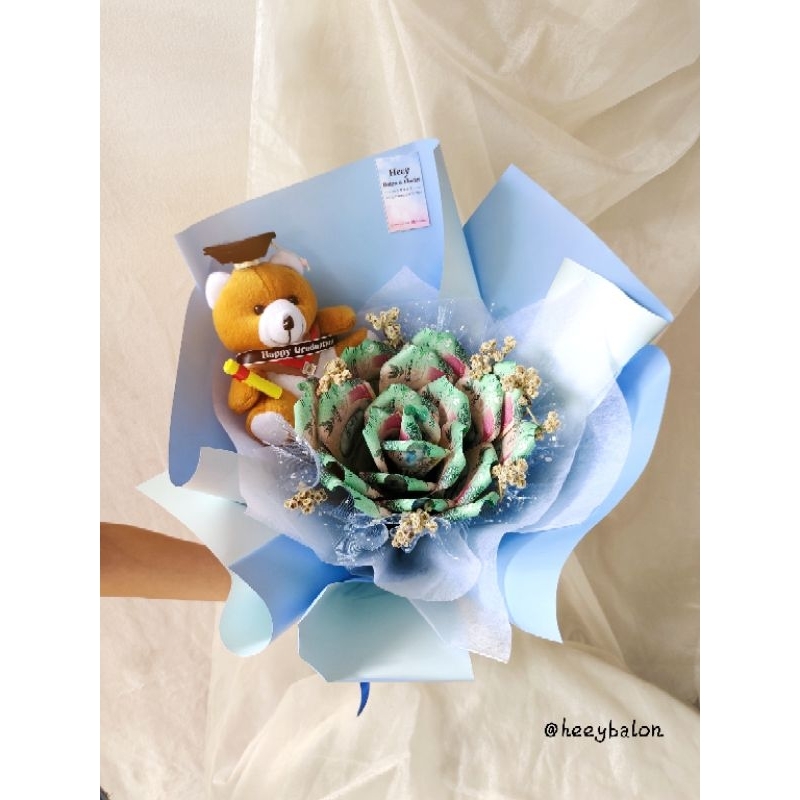 Money Bouquet/Korean Money Buket/Buket Uang/Buket Bunga/Buket Ultah/Buket Wisuda/Buket Snack/Buket B