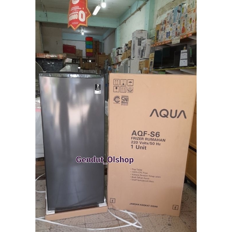 (Khusus Wilayah Kota Palembang) Freezer Berdiri 6 Rak AQUA AQF-S6 Freezer 6 rak Freezer Berdiri AQUA