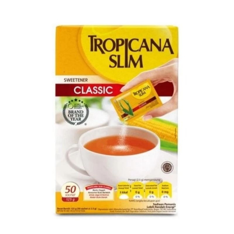 

Tropicana slim gula sweetener classic isi 50 sachet