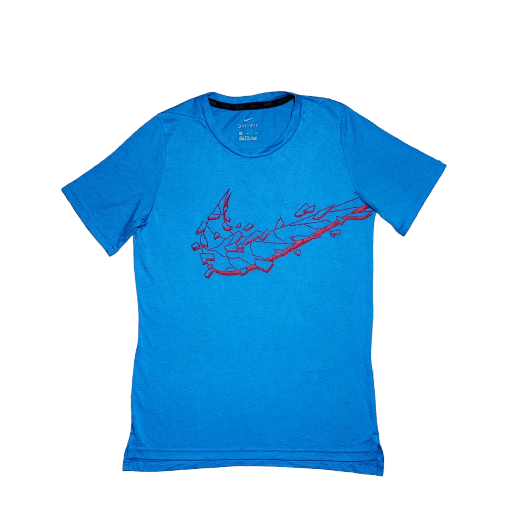 Kaos Running Wanita NIKE DRI FIT Breaking Logo Size M Branded Preloved