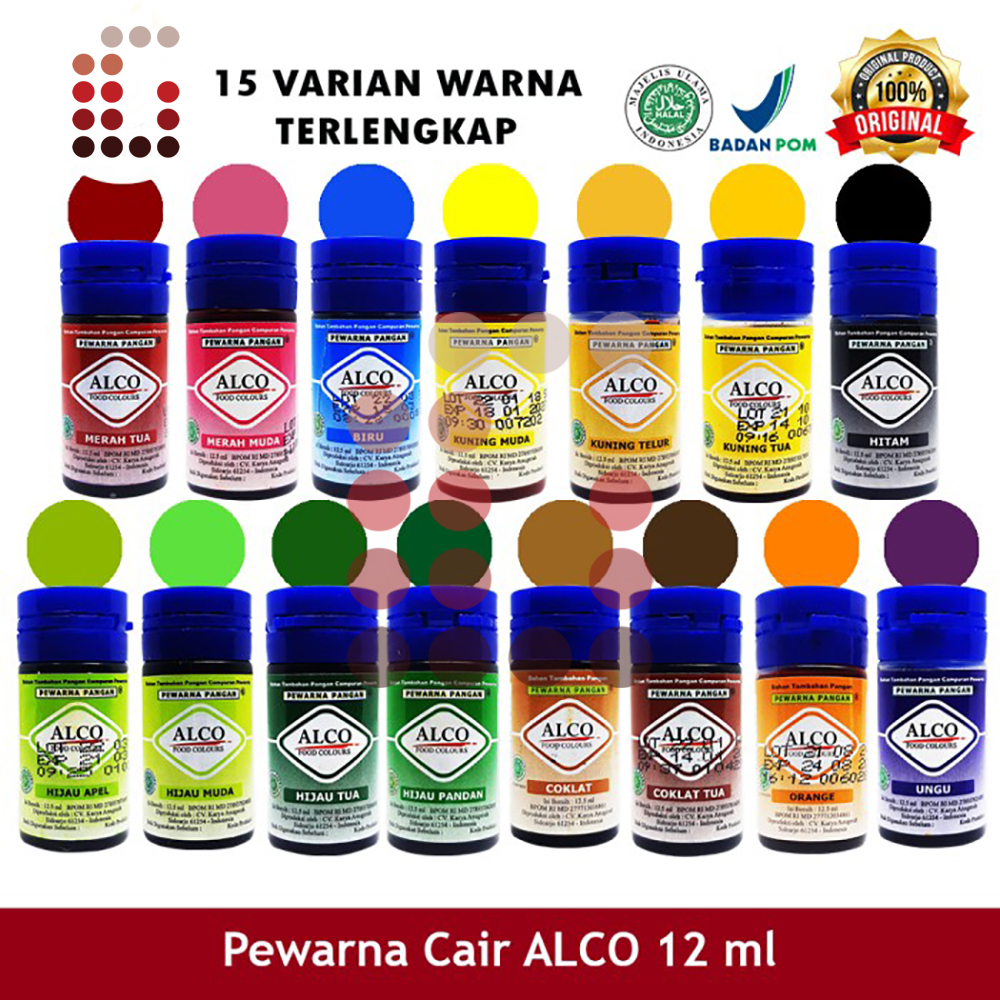 

PEWARNA MAKANAN KUE ALCO 12,5 ML