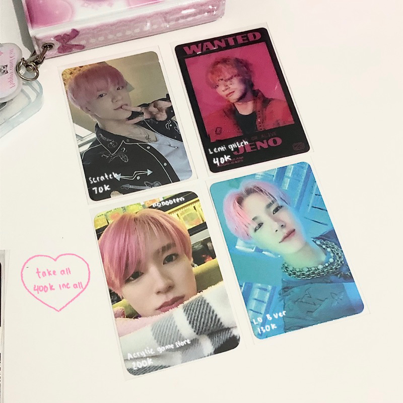 jeno nct dream photocard pc glitch mode glimo scratch lenti acrylic standee game store selimut ld lu