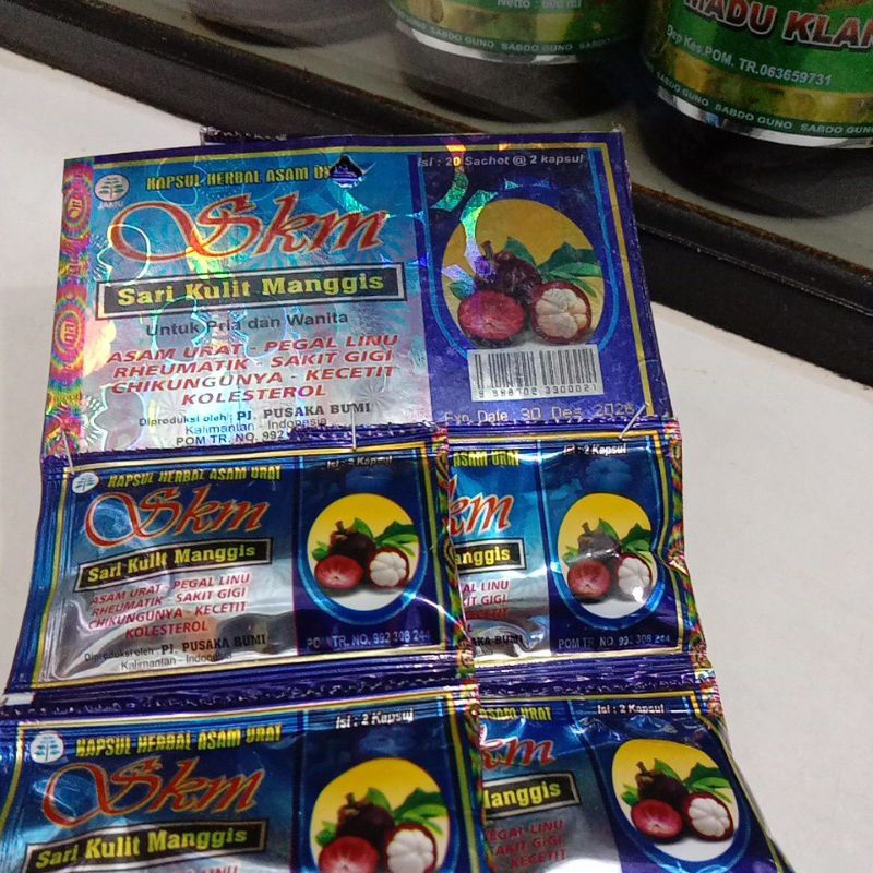 kapsul herbal asam urat SKM sari kulit manggis