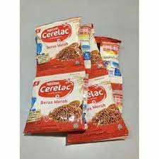 BUBUR NESTLE CERELAC BERAS MERAH DAN KACANG HIJAU 20 GR x 8 SASET