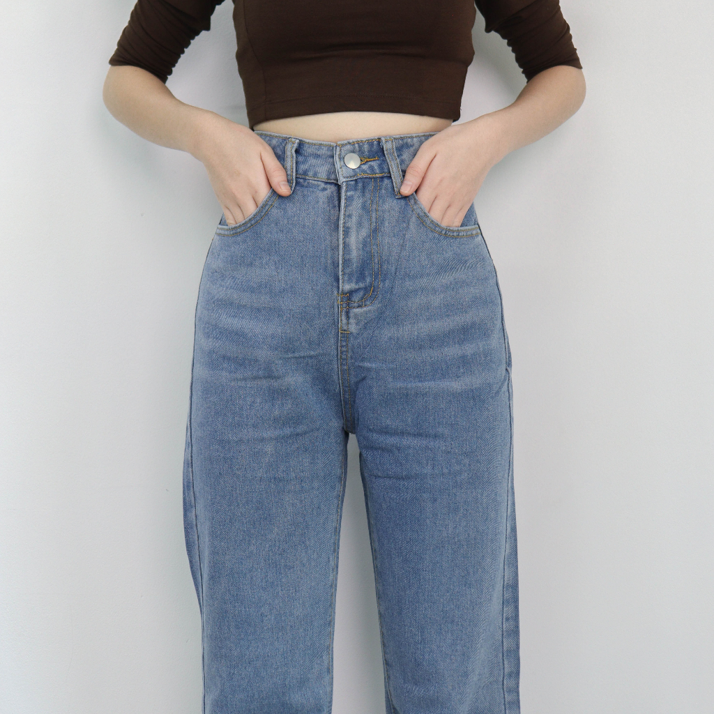 X305 Camilla - Celana Jeans Wanita Highwaist Boyfriend Jeans Fashionable