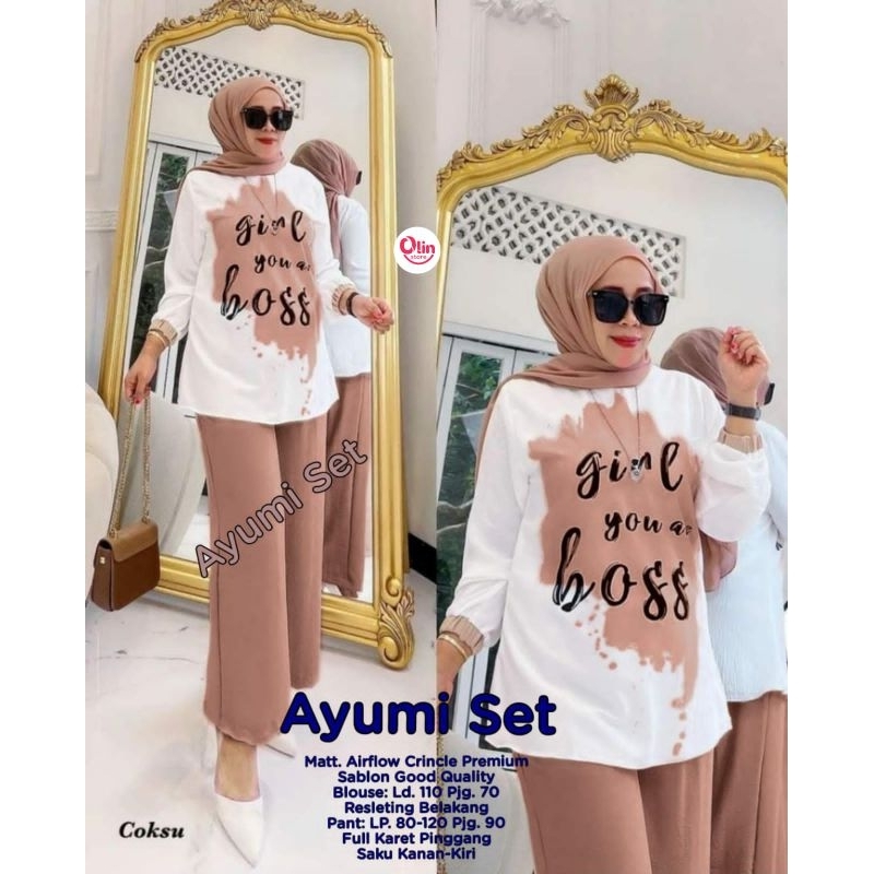 Ayumi setelan by Olin store