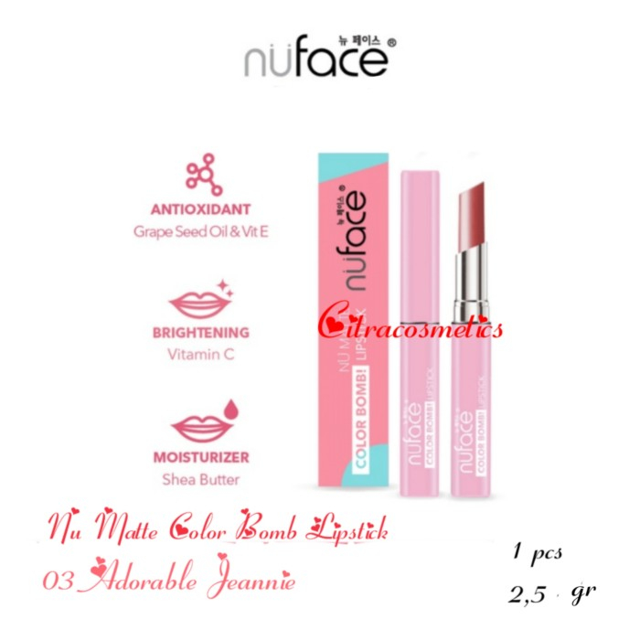 SKINMED~LIPSTIK/ NUFACE COLOR BOMB NU MATTE LIPSTIK (25g)