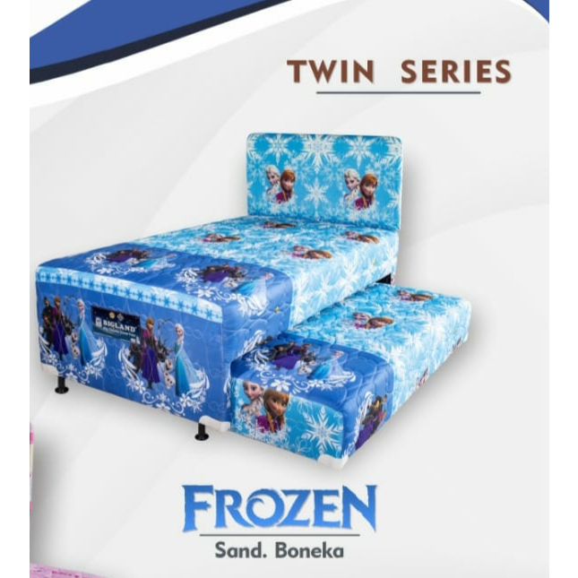 2in1 SET Frozen Bigland Twin 120/120x200 Springbed Kasur Anak Elsa