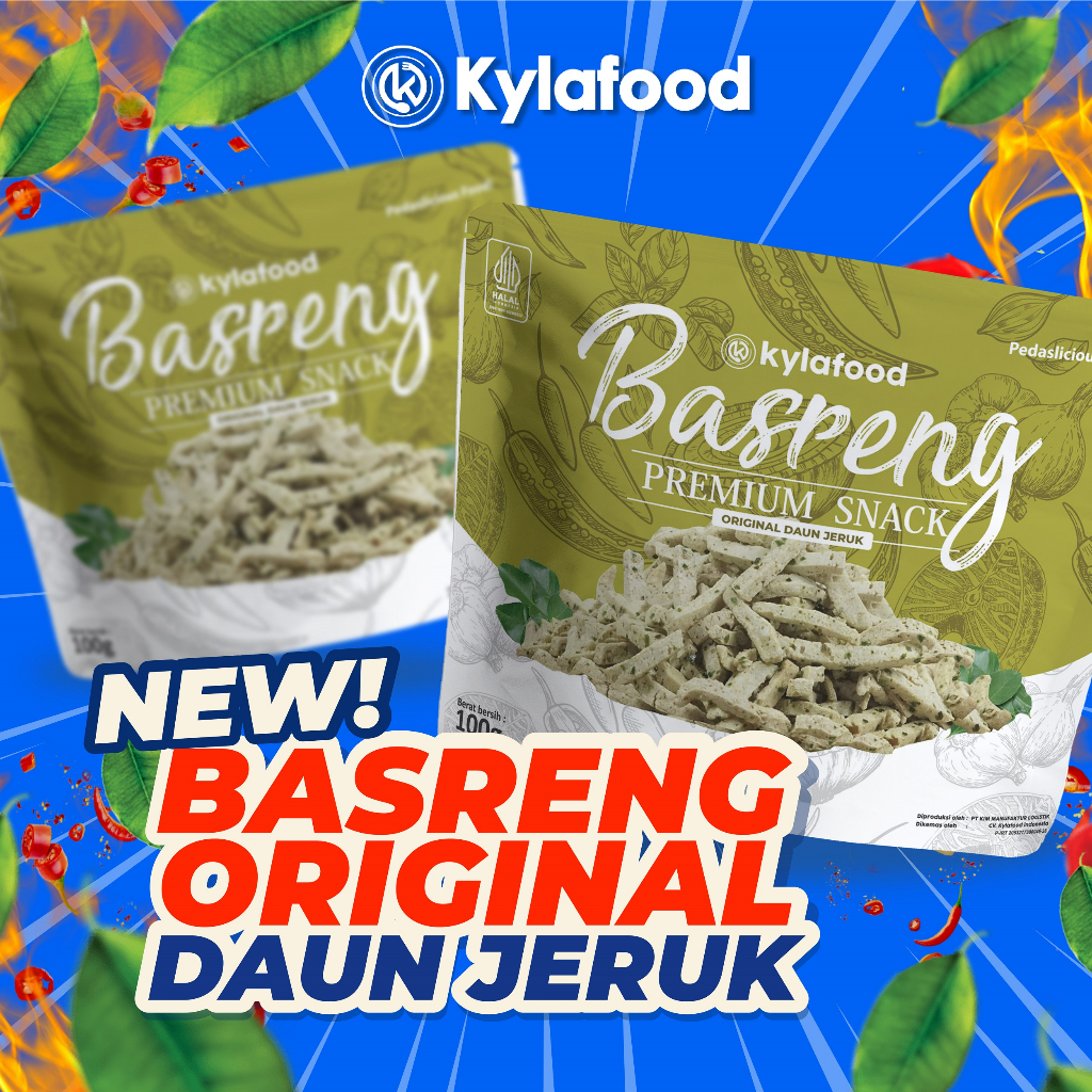 Kylafood basreng original daun jeruk isi 5 pcs