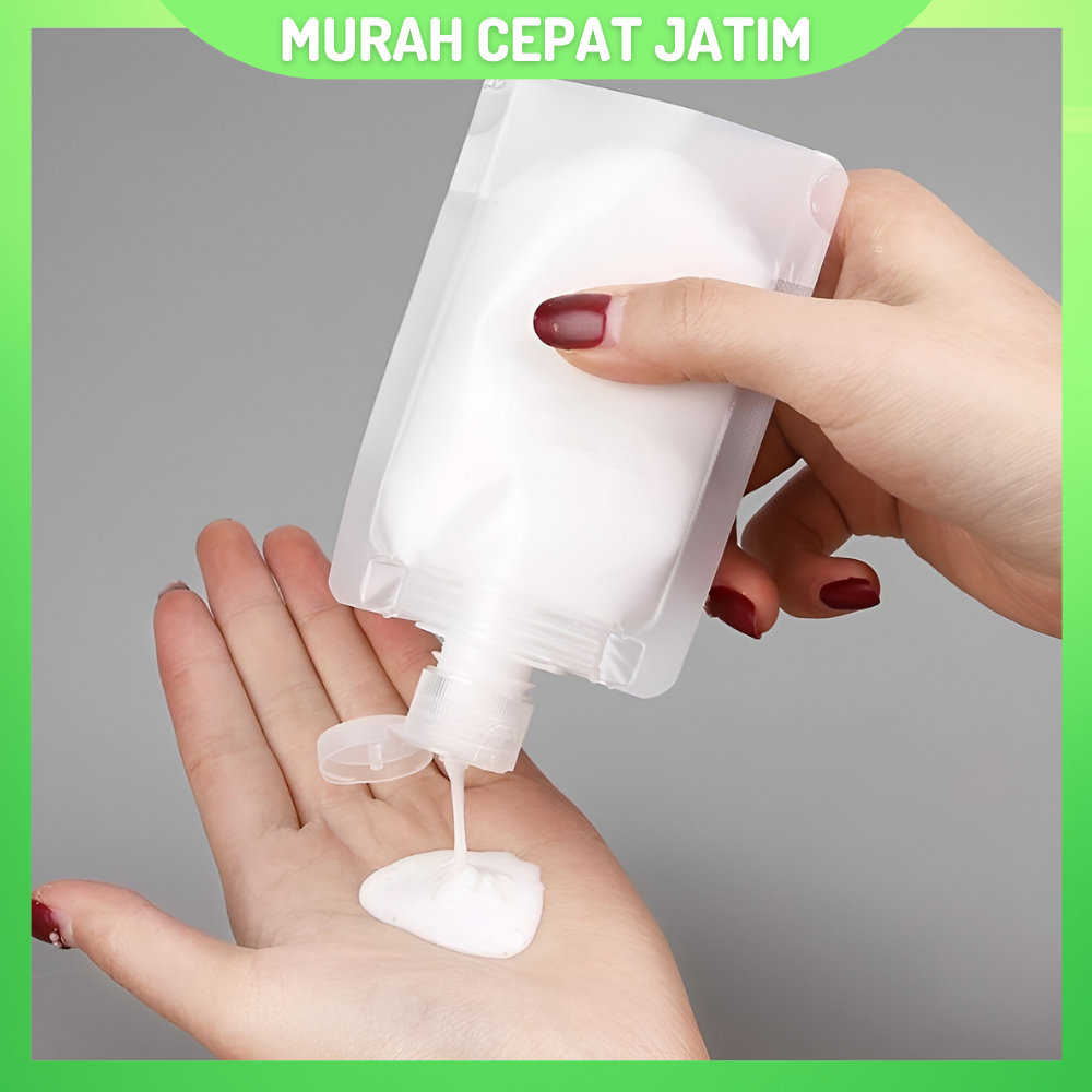 Pouch lotion wadah make up sabun cair travel pouch plastik tebal