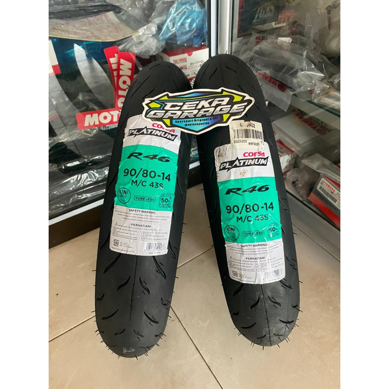 BAN CORSA PLATINUM R46 RING 14 SOFT COMPOUND MOTOR RACING BALAP DRAG MATIC TUBLES TUBELESS ( 80/80-1