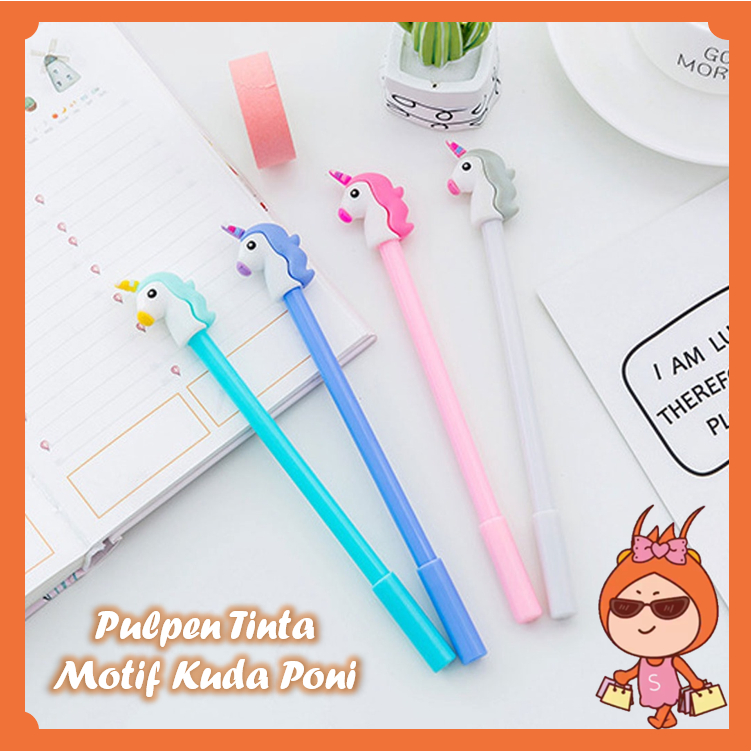 

Reseller Welcome - S5613 Pulpen Tinta Kuda Poni / Bolpen Hitam Little Pony / Pena Gel Kuda Poni / Souvenir Murah Grosir