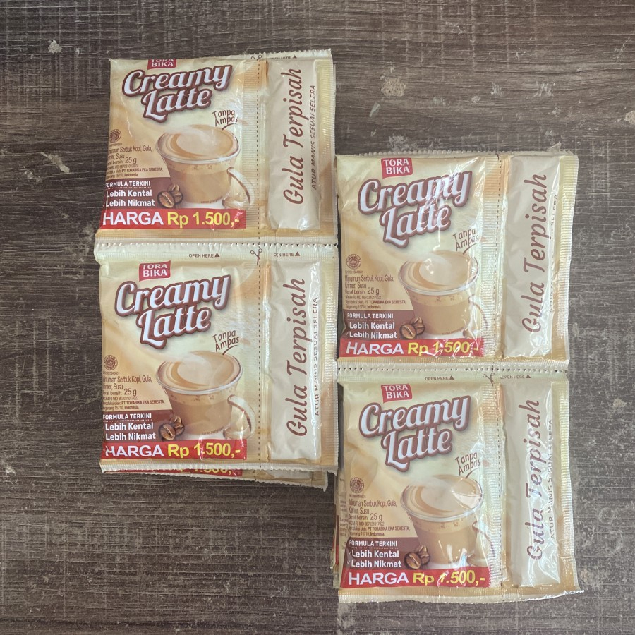 

torabika creamy latte renceng 10 sachet