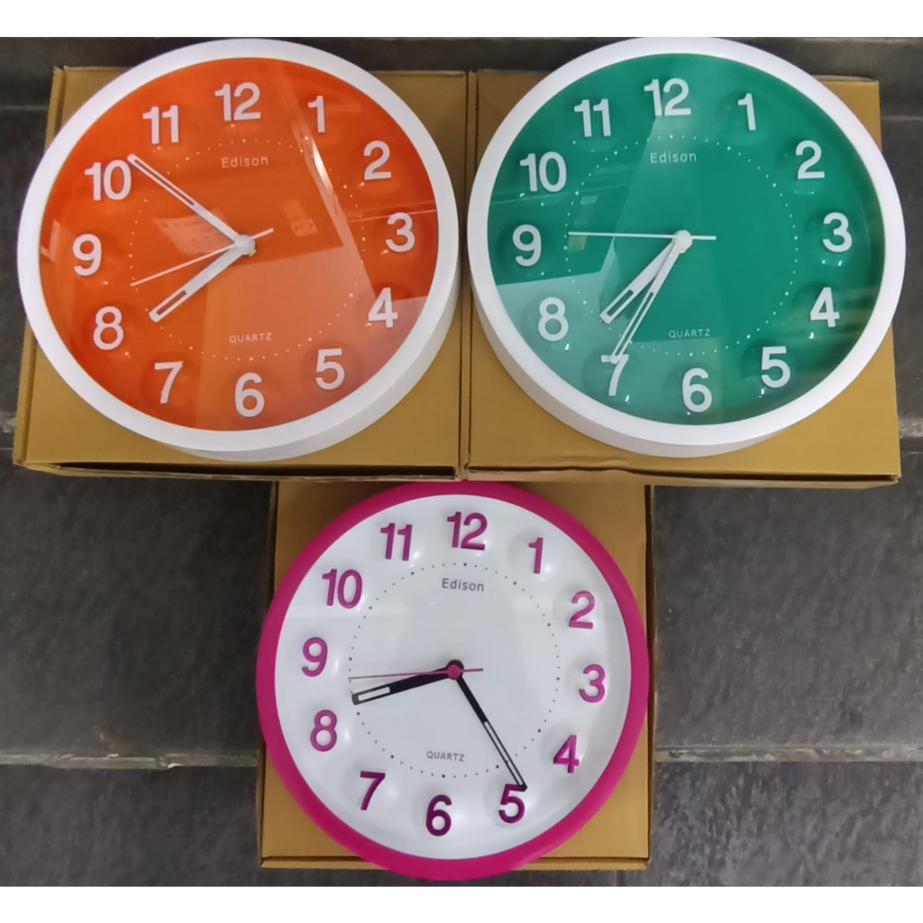 JAM DINDING EDISON/JAM DINDING/JAM MURAH/JAM DINDING POLOS
