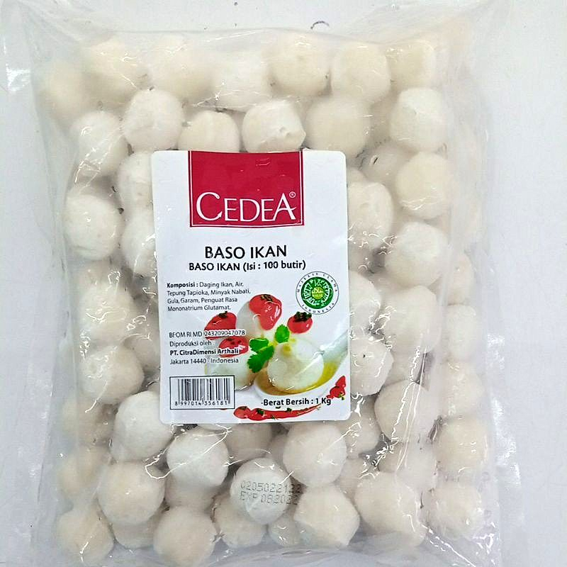 

Cedea Bakso Ikan Kecil 1 Kg isi 100 pcs – Baso Ikan - Fish Ball