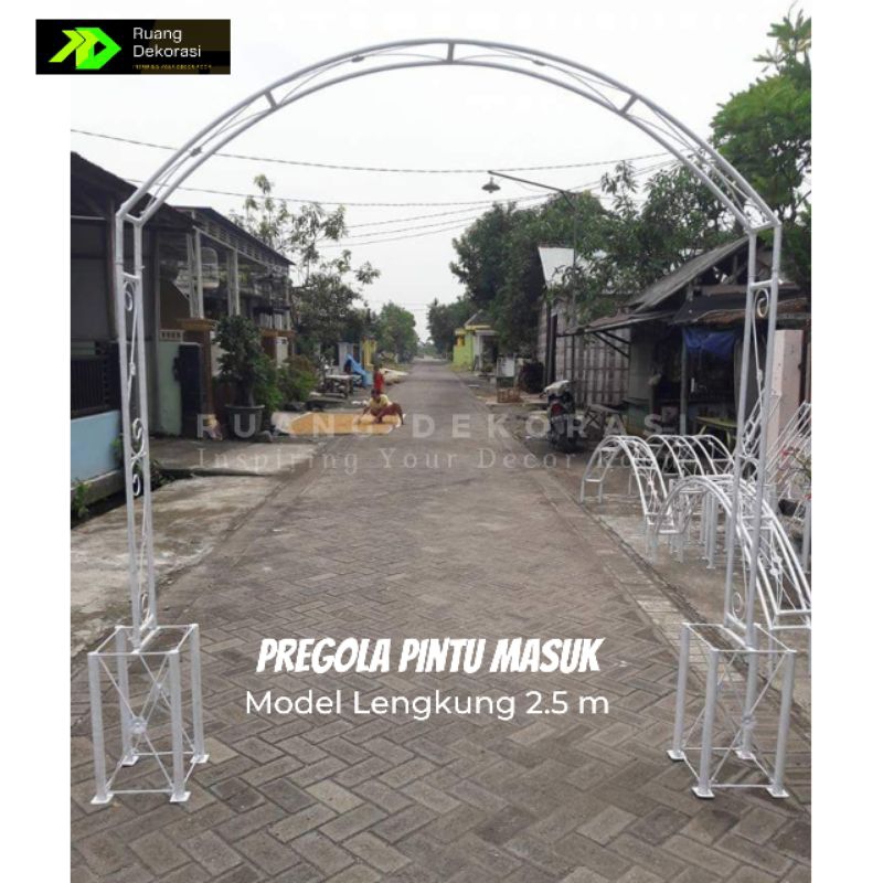 Pregola Lengkung Pregolan Besi Wedding Dekorasi Pintu Masuk Gapura Lorong Dekorasi Wedding