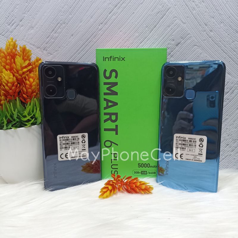 Infinix Smart 6 Plus Ram 3GB Internal 64GB 3/64 GB Handphone Second Fullset Batangan Ex Garansi Resmi