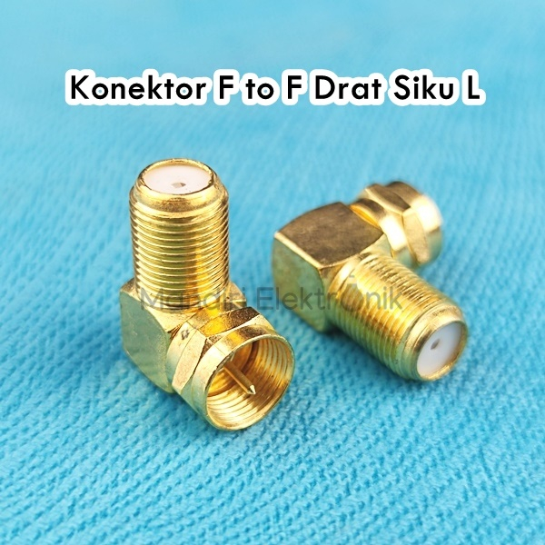 Konektor F to F drat Model L Gold - Jack Connector F Over Drat Konektor L Gold