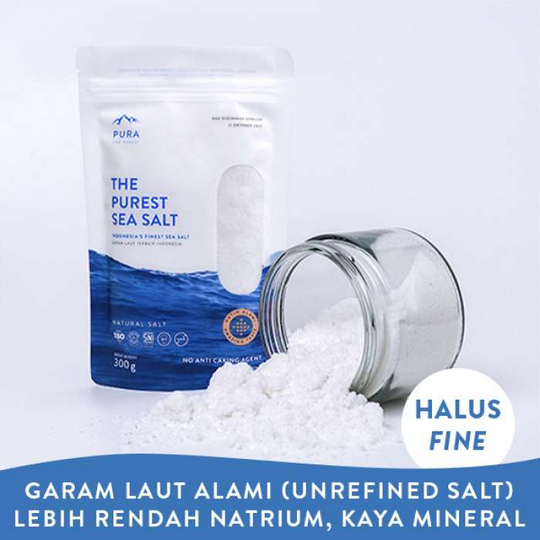 

PURA PUREST SEA SALT FINE HALUS GARAM LAUT ORGANIK NATURAL 300gr /garam himalaya