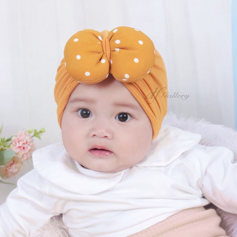 Turban bayi DOTTY by df gallery - turban anak bandana bando lucu aksesoris balita kids headwrap pita