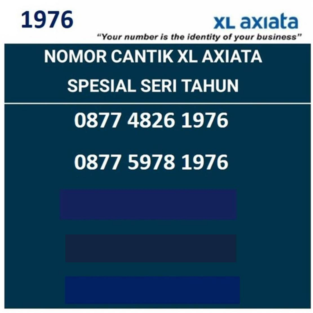 nomer cantik seri tahun xl axiata 4G kartu perdana tahun lahir 1976